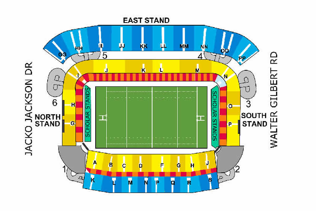 Kings Park Stadium seating plan