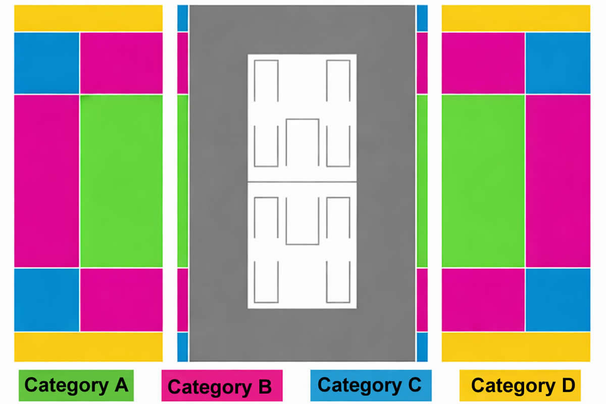 LA Convention Center Hall 1 (Fencing) seating plan