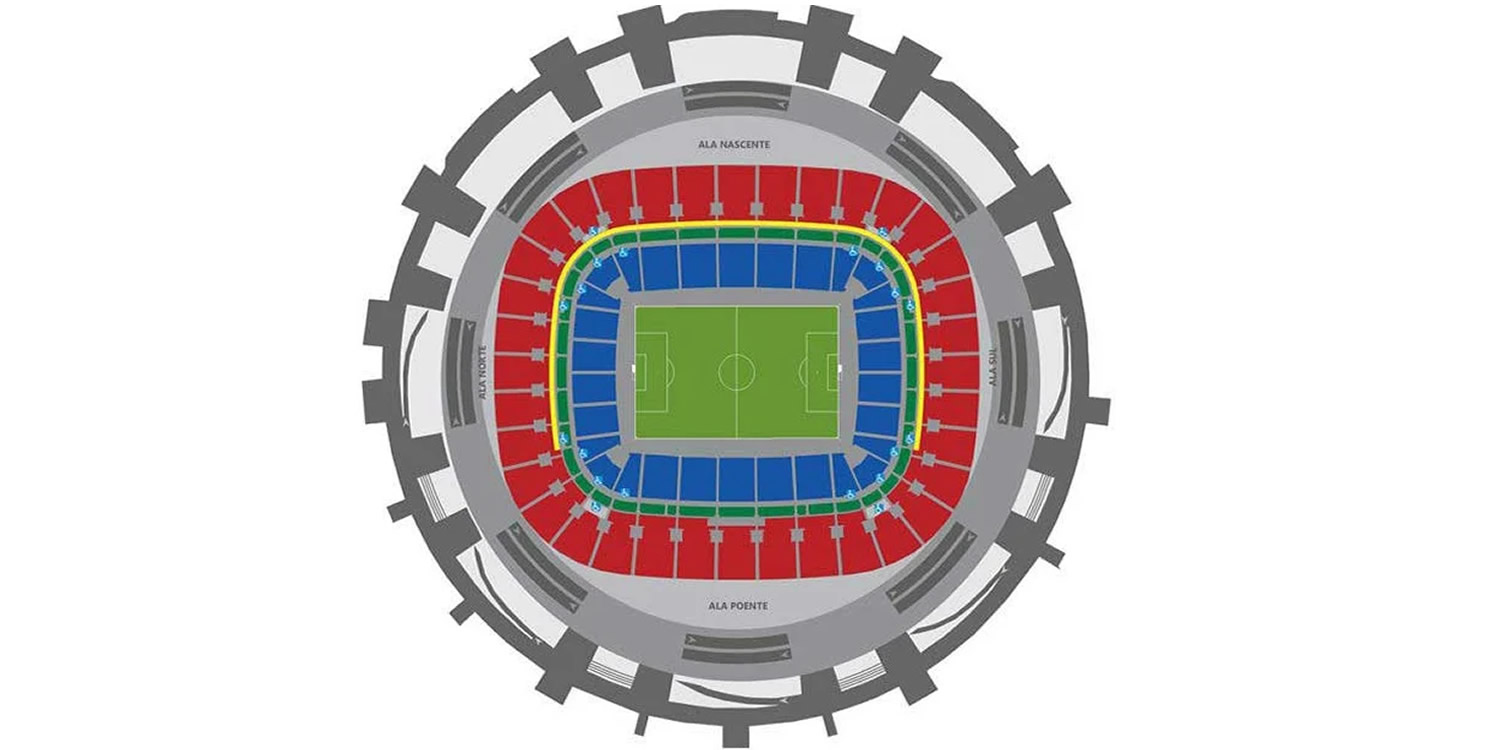 Arena BRB Mane Garrincha seating plan