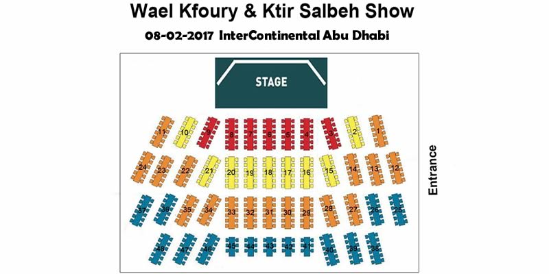 InterContinental Abu Dhabi seating plan