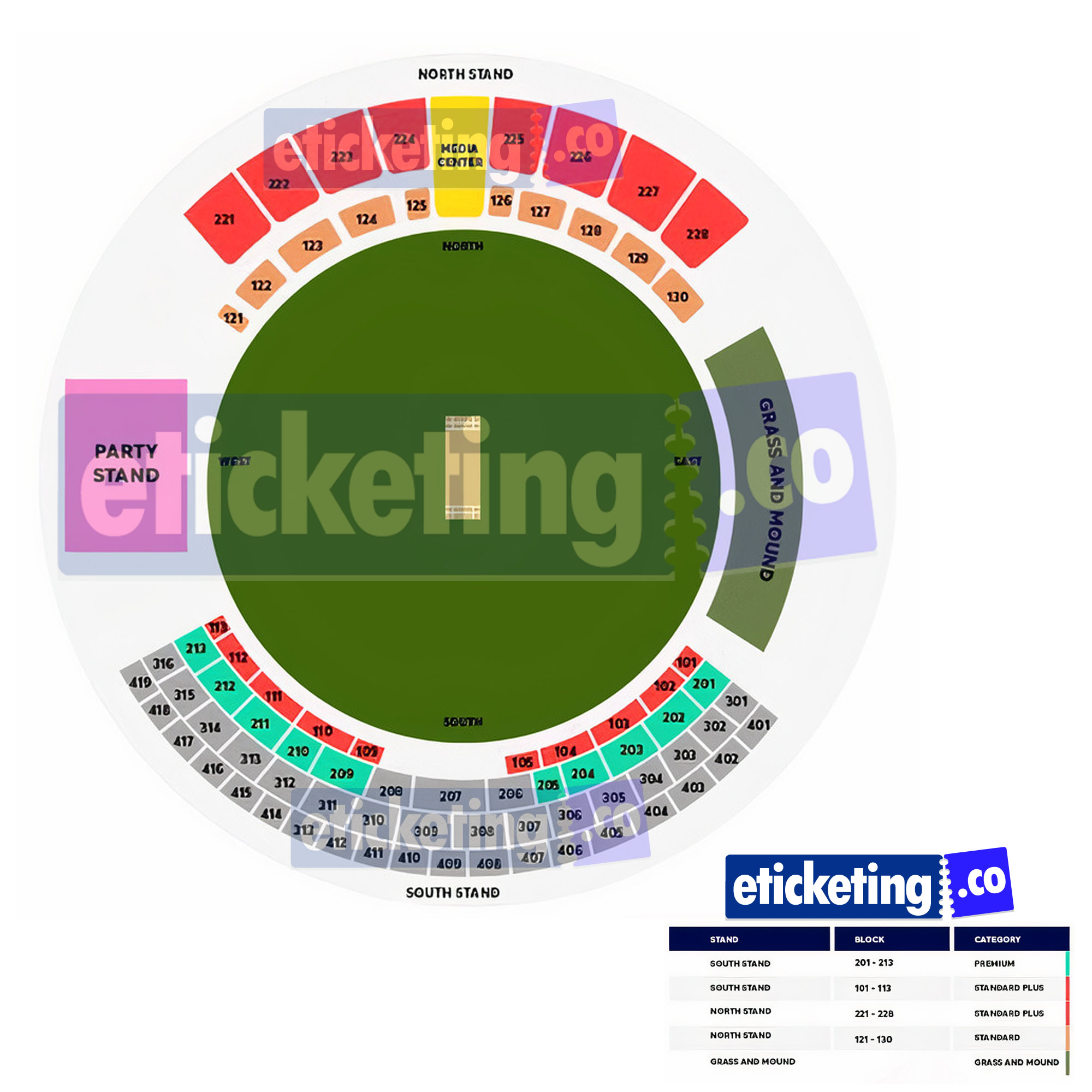 Sir Vivian Richards Stadium seating plan