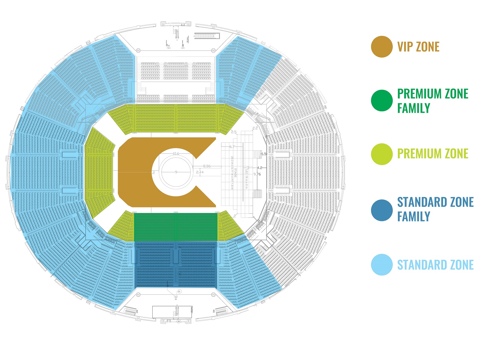 King Abdullah Sports City seating plan