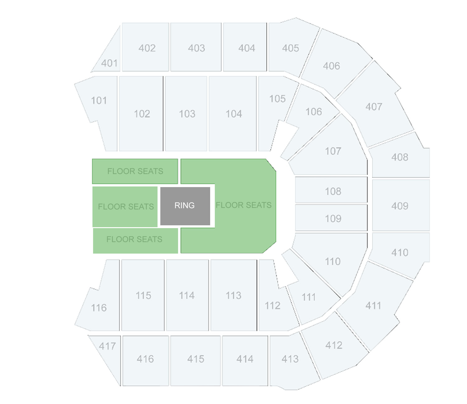 Coca Cola Arena seating plan