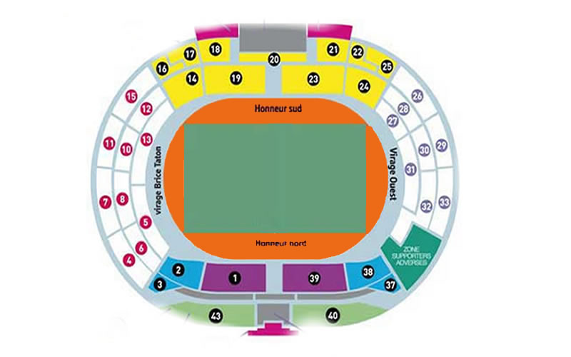 Stadium de Toulouse seating plan