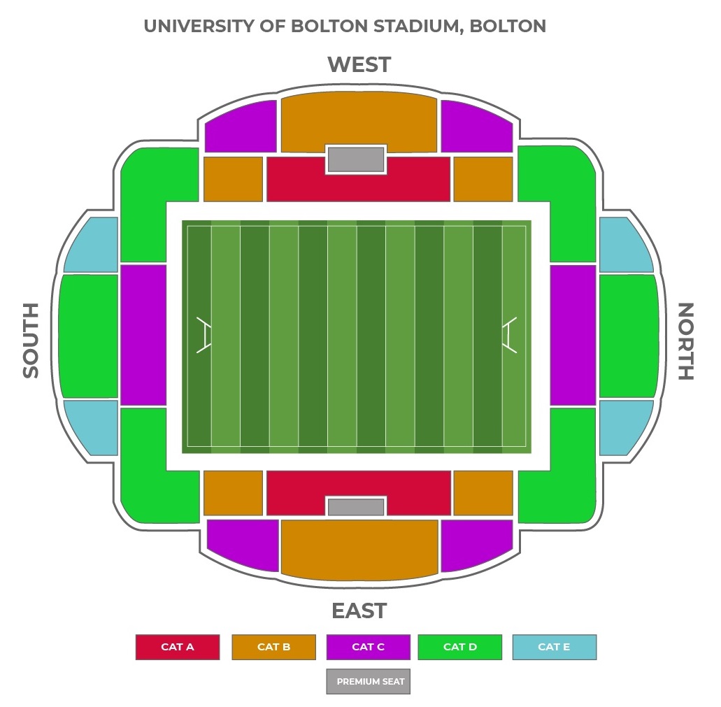 University of Bolton Stadium seating plan