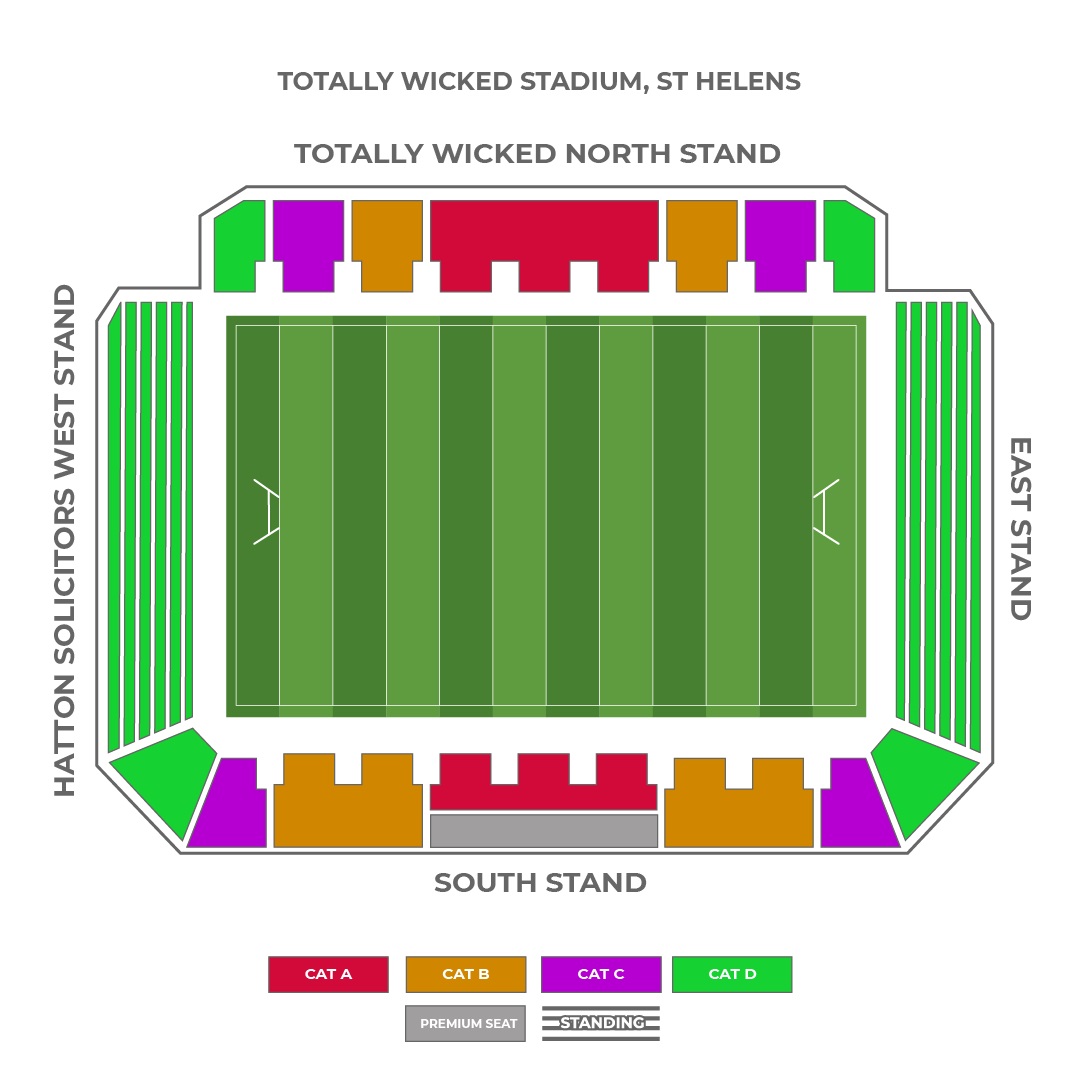 Totally Wicked Stadium seating plan
