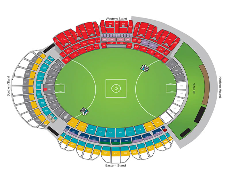 Adelaide Oval seating plan