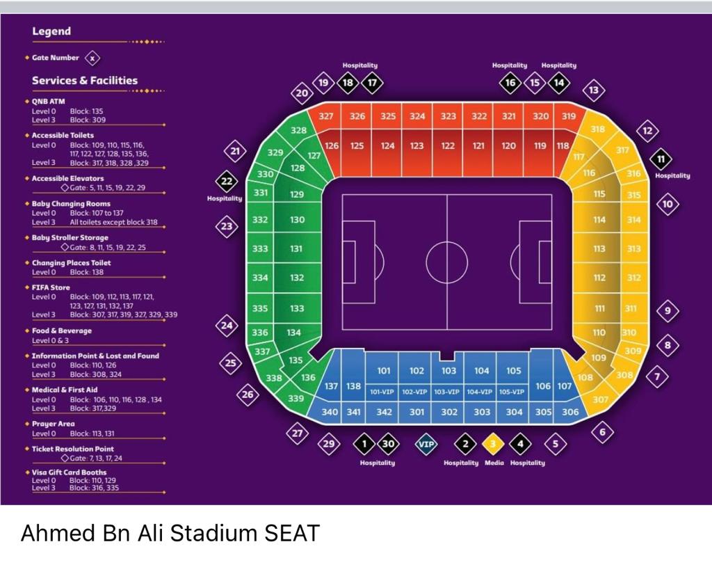 Ahmad Bin Ali Stadium  seating plan
