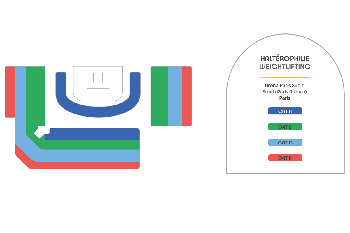 South Paris Arena 6   Weightlifting seating plan