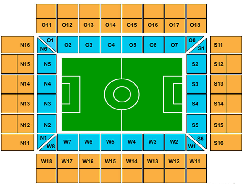 Cologne Stadium seating plan