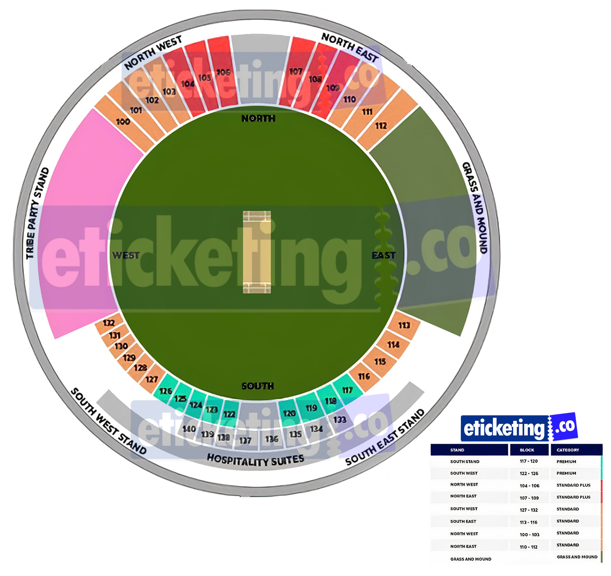 Brian Lara Cricket Academy seating plan