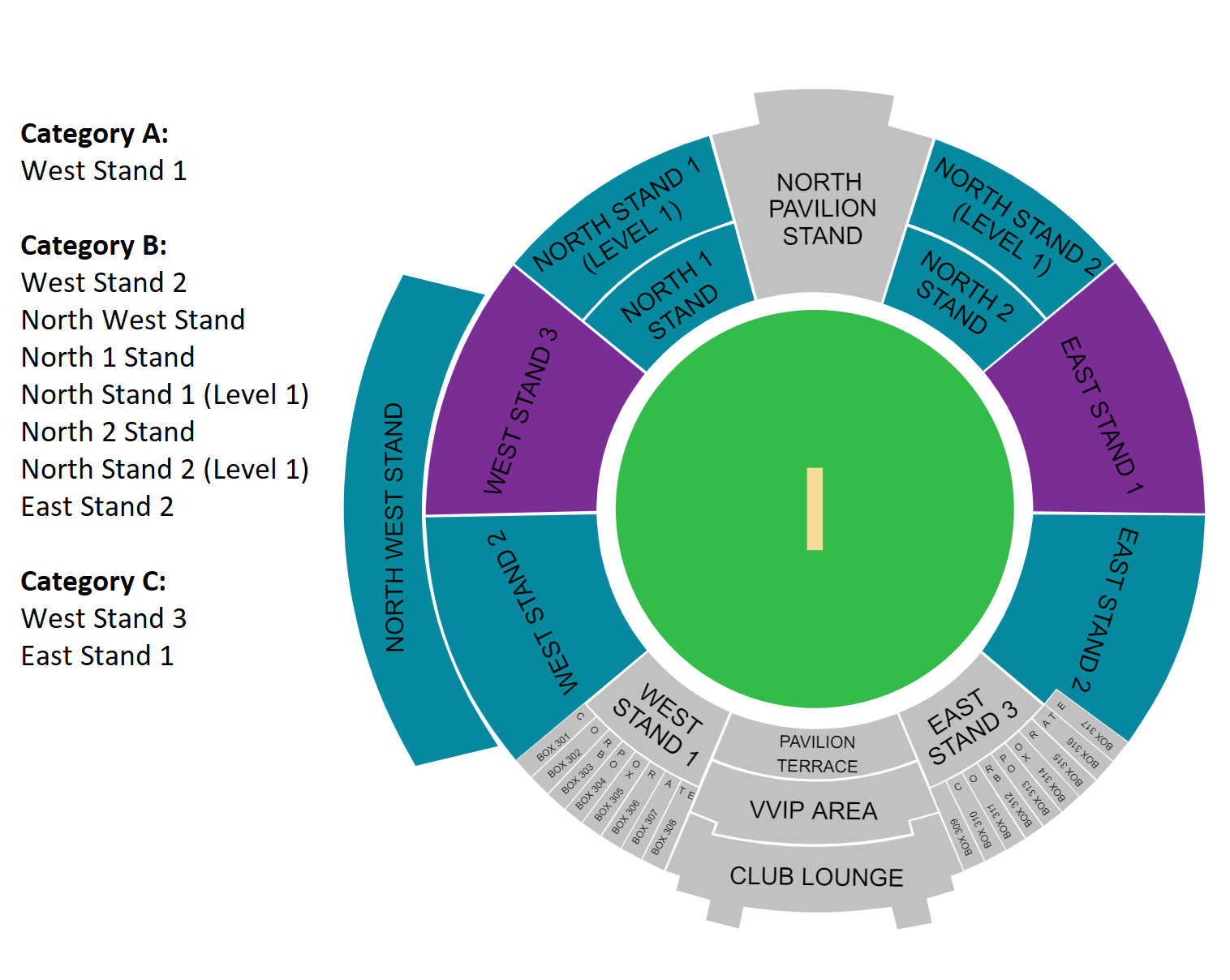 Himachal Pradesh Cricket Association Stadium seating plan
