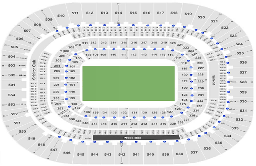 Bank of America Stadium seating plan