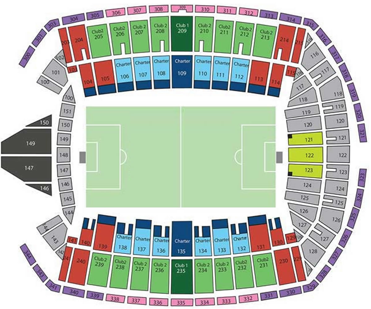 Lumen Field Seattle Stadium seating plan