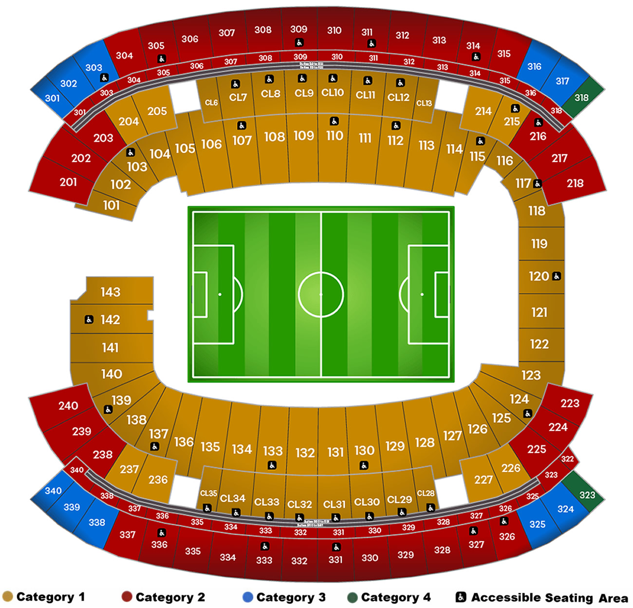 Gillette Boston Stadium seating plan