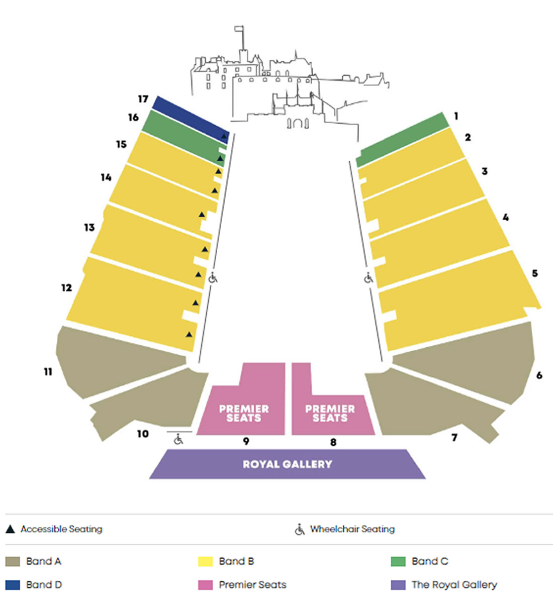 Edinburgh Castle Esplanade seating plan